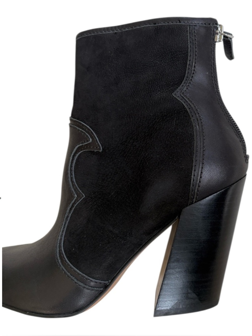 EUC Dolce Vita Leather Noraya Western Heeled Boots Black Size 7.5 - Picture 2 of 9